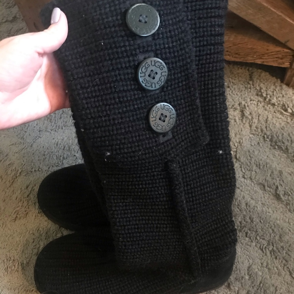 Ugg knit black cardy boots